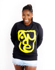 Aude Wink Face Black Sweatshirt