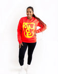 Aude Wink Face Red Sweatshirt